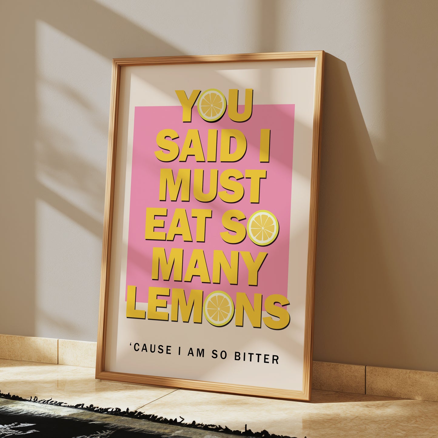 You Said I Must Eat So Many Lemons - Kate Nash Print