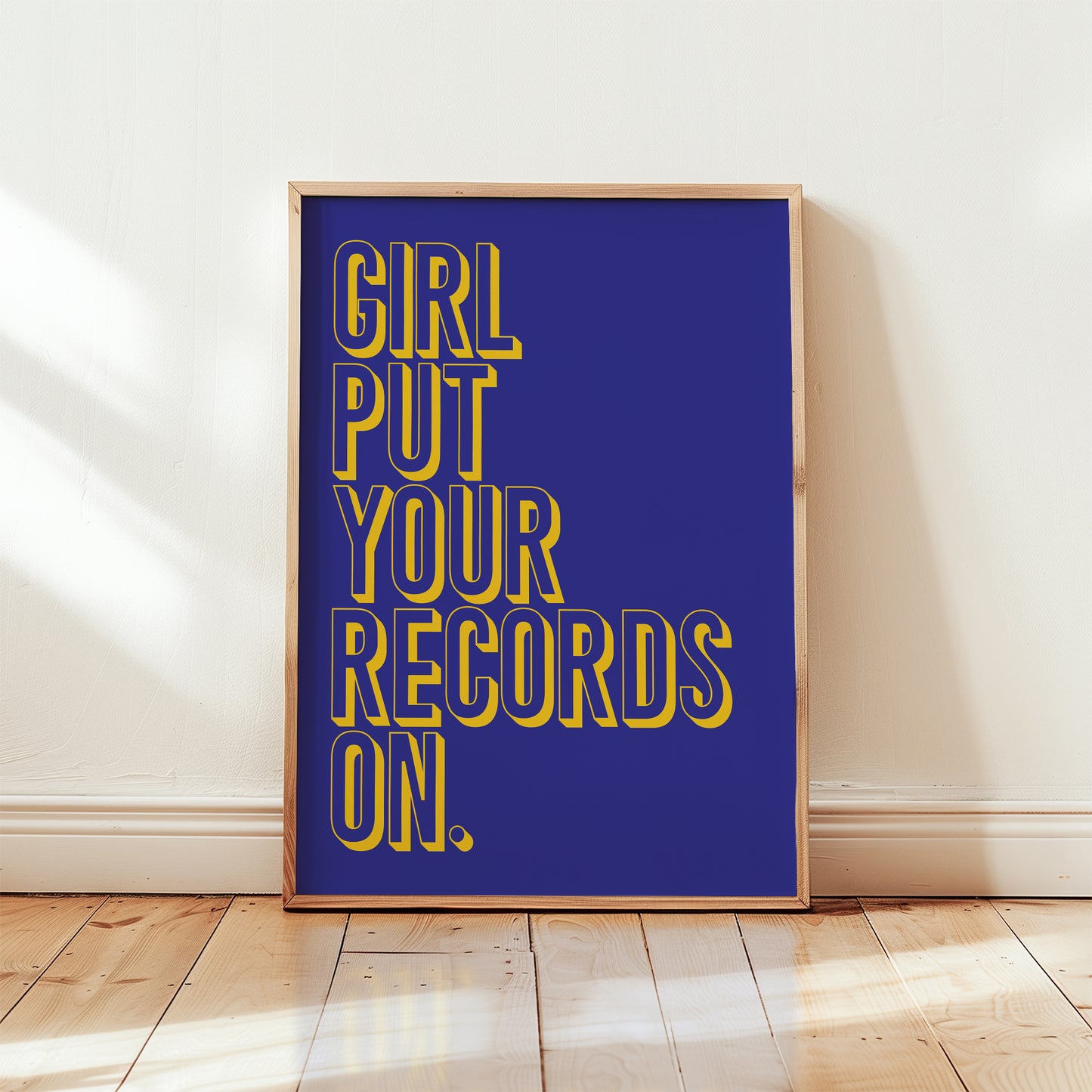 Girl Put Your Records On Print