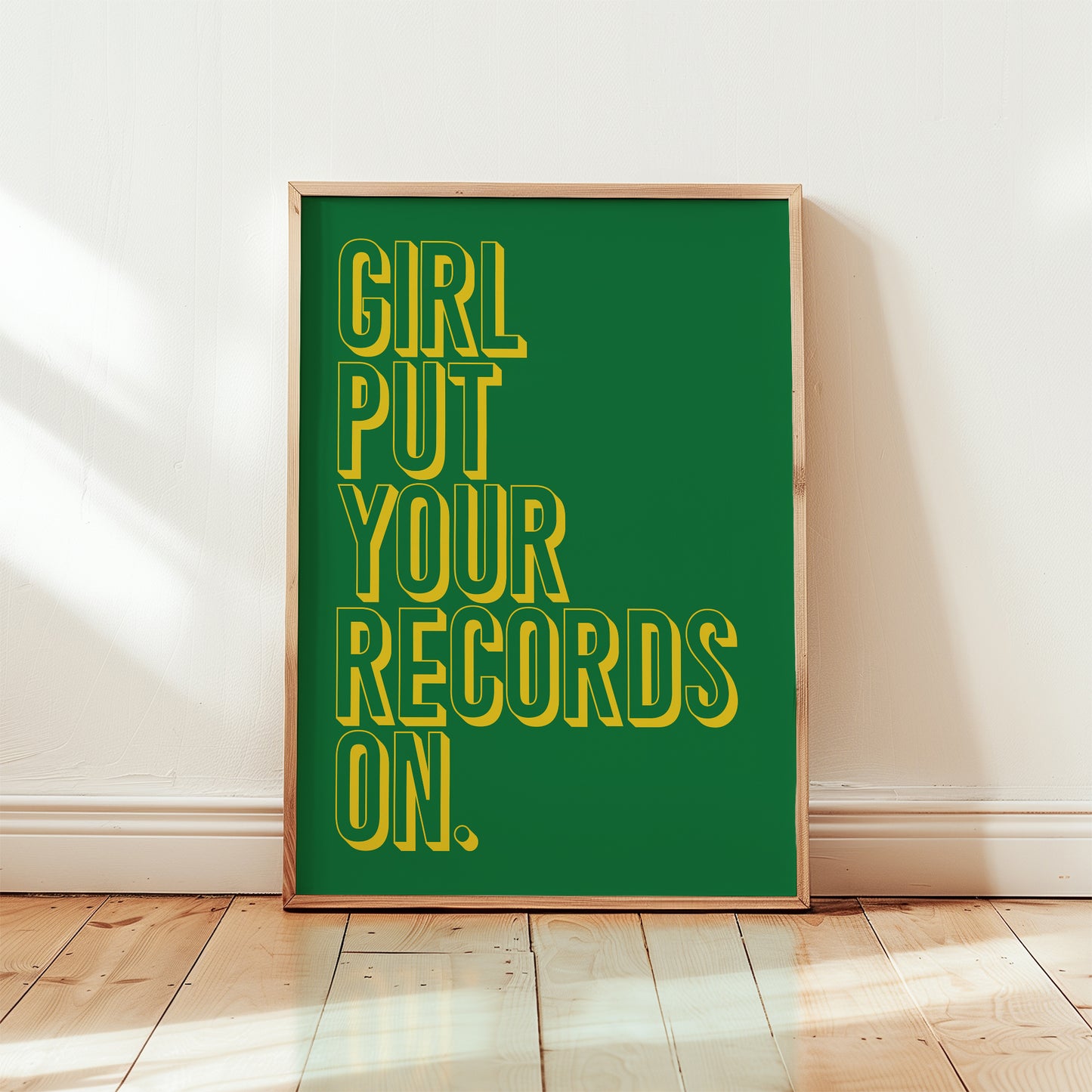 Girl Put Your Records On Print