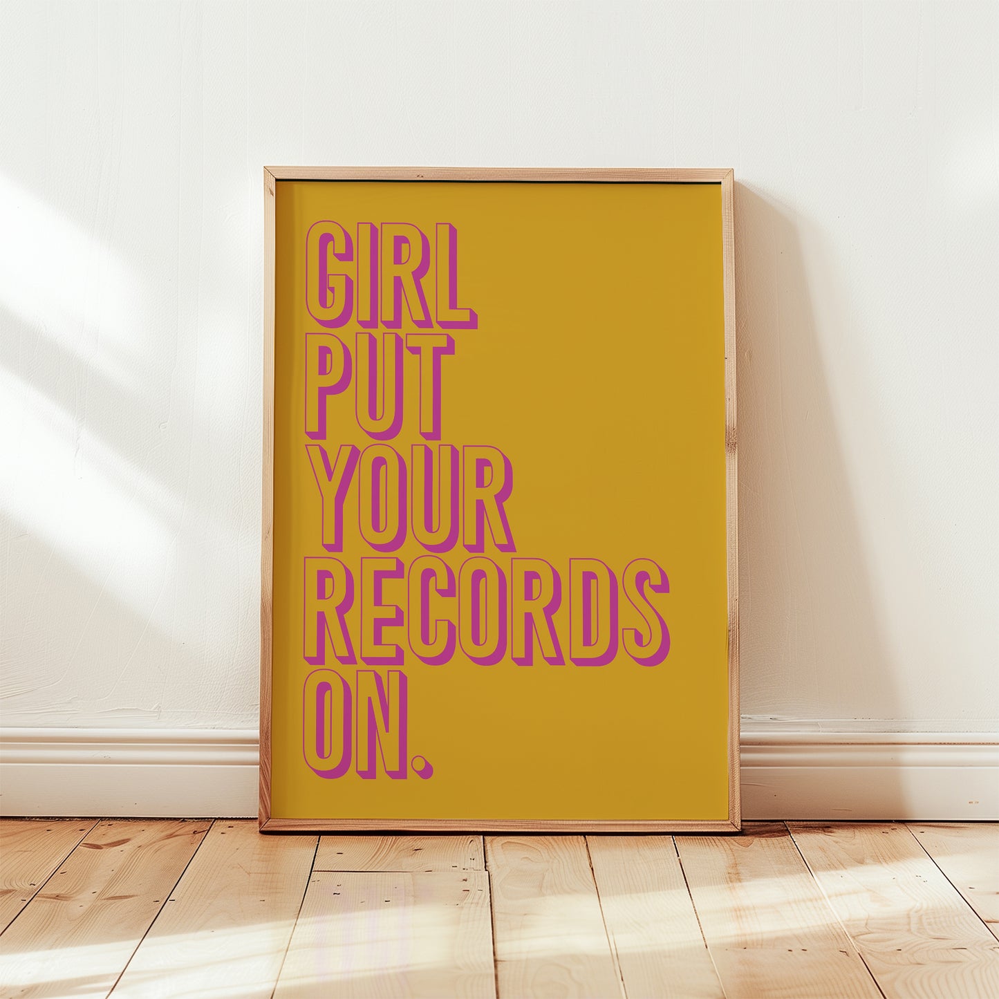 Girl Put Your Records On Print