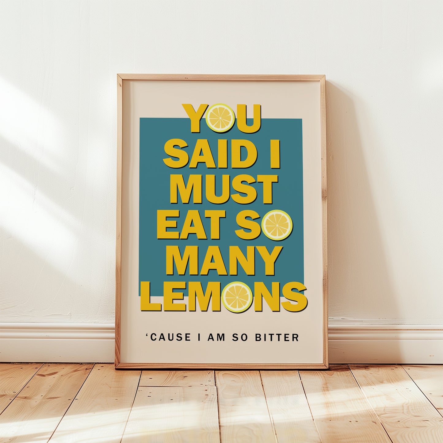 You Said I Must Eat So Many Lemons - Kate Nash Print