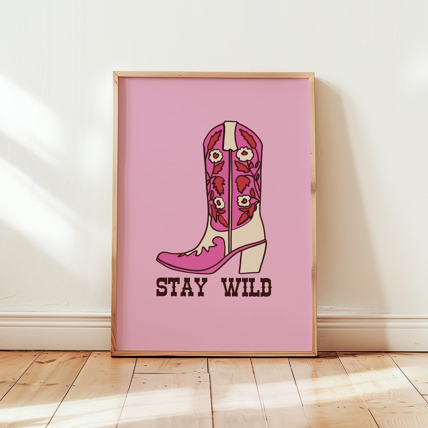 Stay Wild Cowboy Boot Print